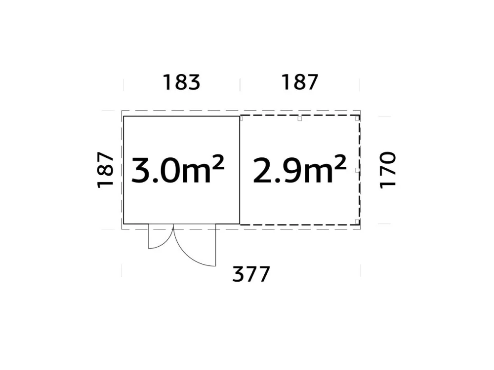 Zahradní domek Palmako LEIF 3,0 + 2,9 m2