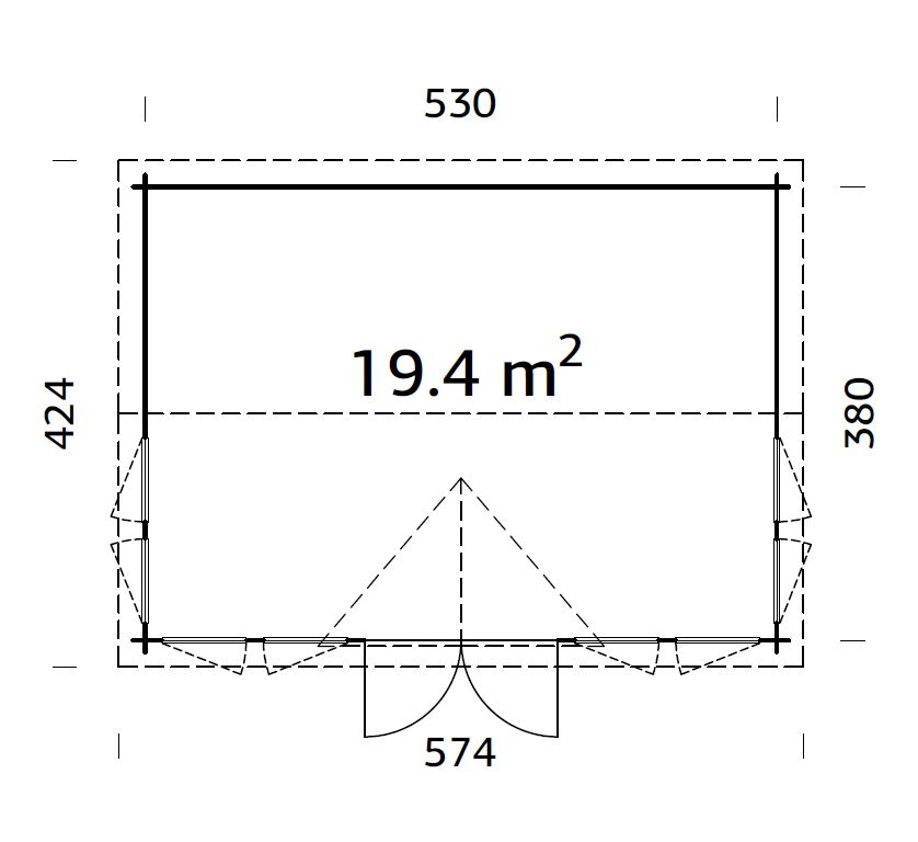 Zahradní domek Palmako CLAUDIA 19,4 m2