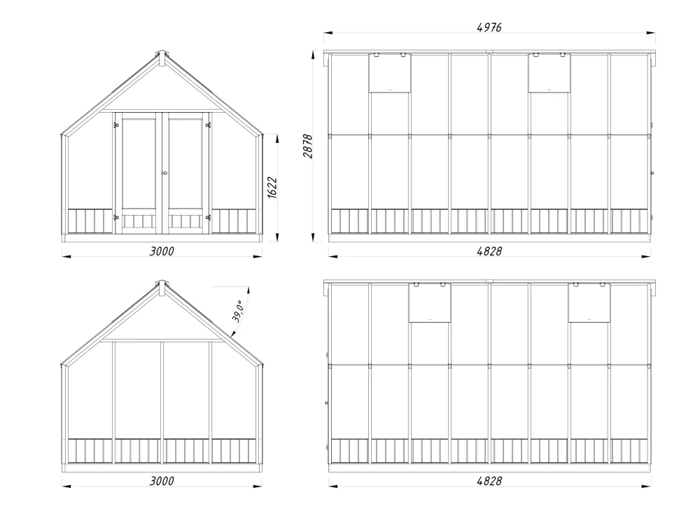 Zimní zahrada Palmako EMILIA 13,8 m2 ( tmavě šedá )