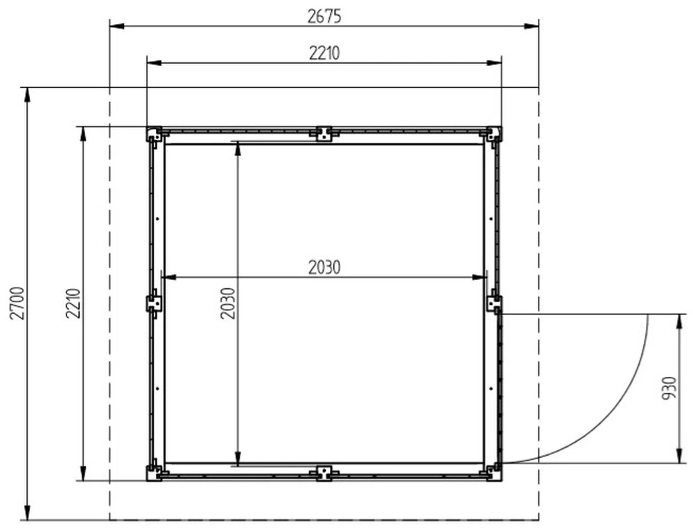 Zahradní domek HEROLD P2222 4,2 m2