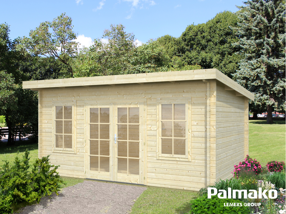 Zahradní domek Palmako LISA 14,2 m2 - Tmavě šedá imregnace