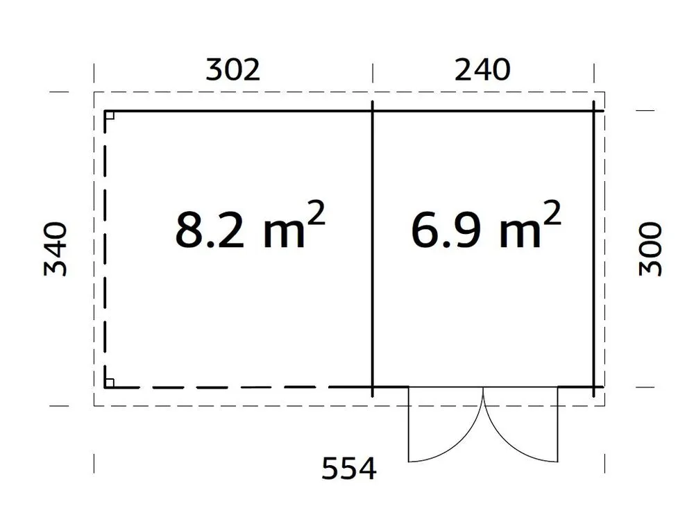 Zahradní domek Palmako ELLA 6,9 + 8,2 m2