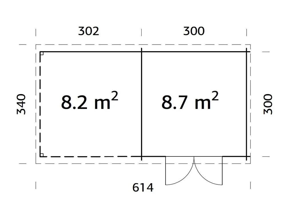 Zahradní domek Palmako ELLA 8,7 + 8,2 m2