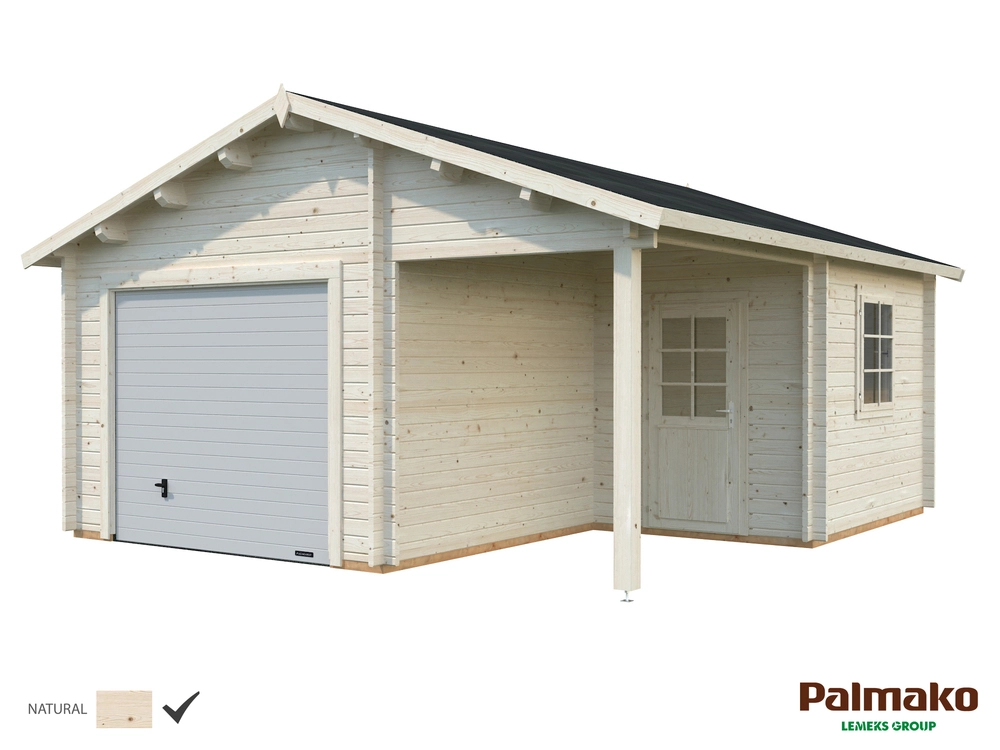 Dřevěná garáž Palmako ROGER 21,9 + 5,2 m2
