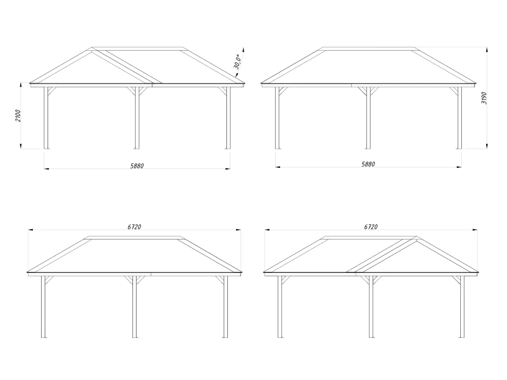 Základní modul pro zahradní domek Palmako BIANCA 24,9 m2