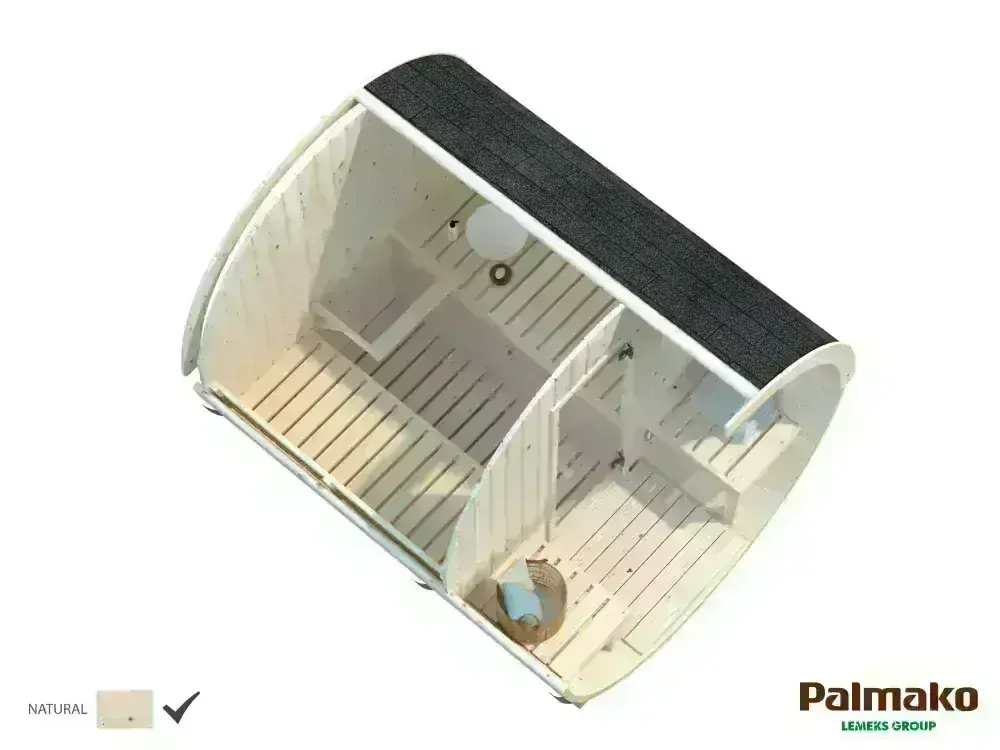 Sudová sauna Palmako ANITA 1,3 + 0,7 m2 (bez kamen)