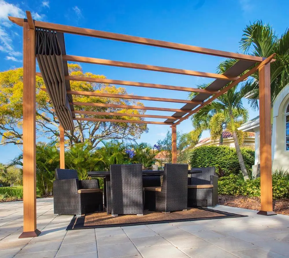 Paragon Outdoor hliníková pergola FLORIDA 1111 - Světle hnědá