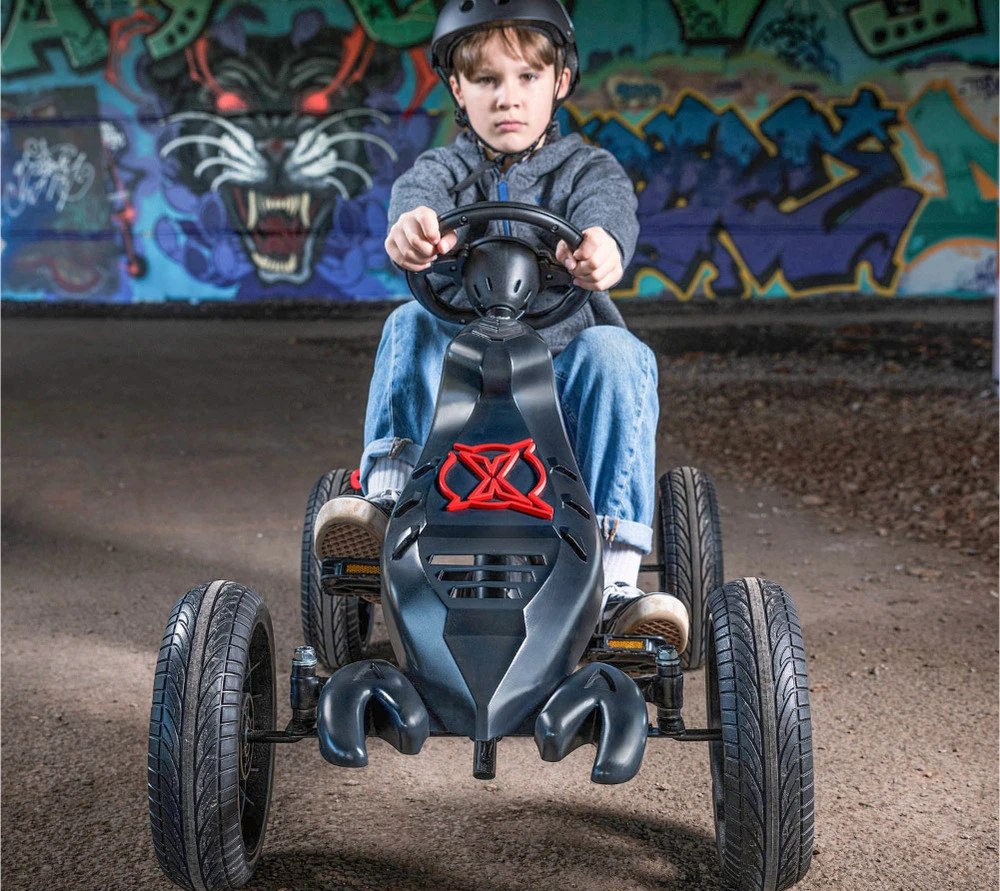 Šlapací motokára Xootz Go-Kart Venom - Černá
