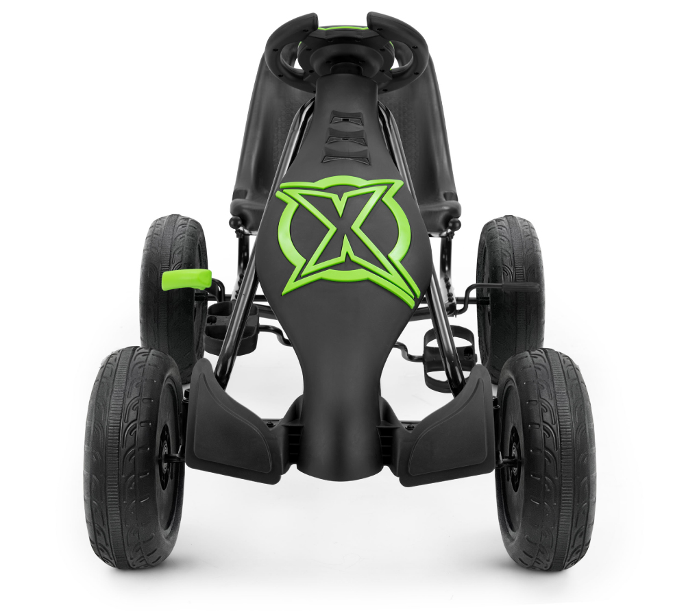 Šlapací motokára Xootz Go-Kart Viper - Černo-zelená