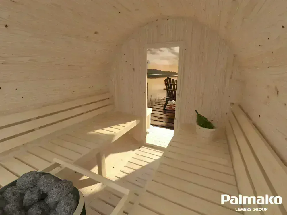 Sudová sauna Palmako ANITA 1,6 + 0,7 m2 (bez kamen)