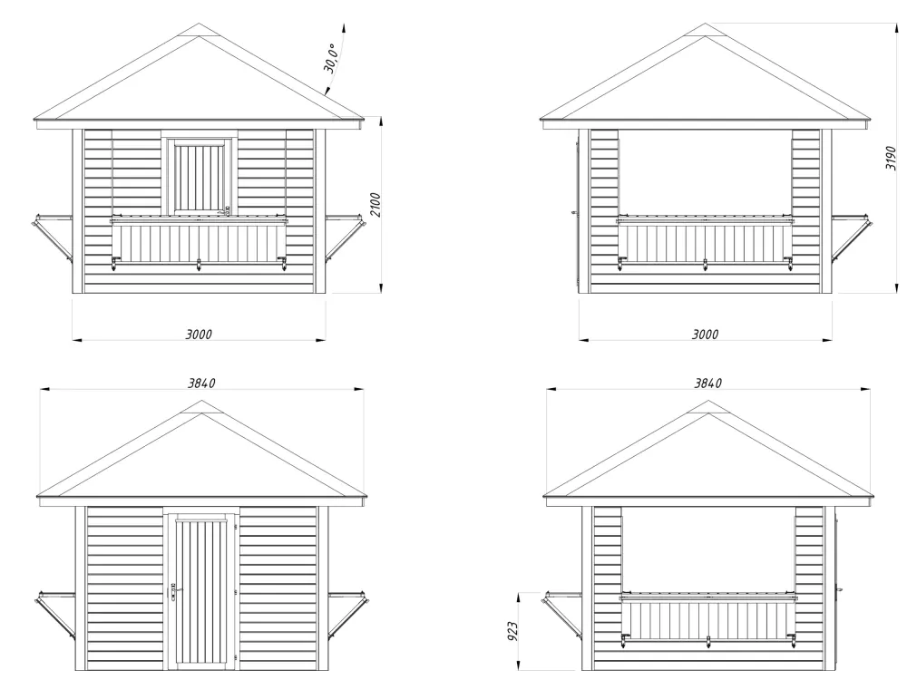 Zahradní domek Palmako BIANCA 8,3 m2 SET 106