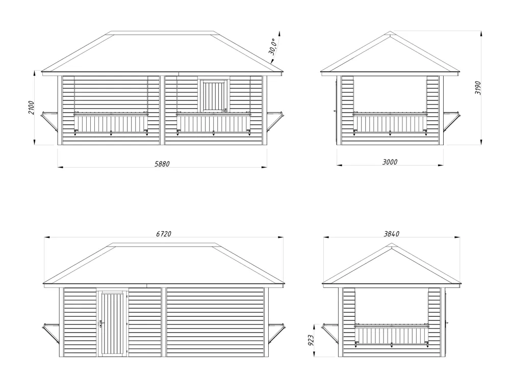 Zahradní domek Palmako BIANCA 16,6 m2 SET 112