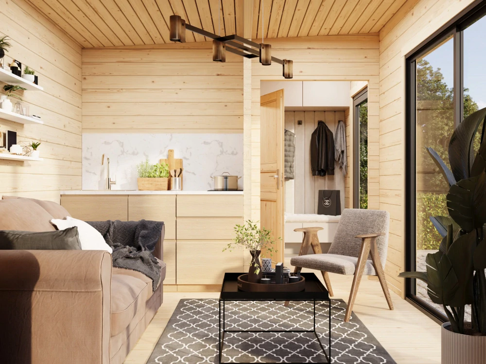 Zahradní domek Palmako CECILIA 14,2 m2 ( s posuvnými dveřmi s dvojitým sklem )