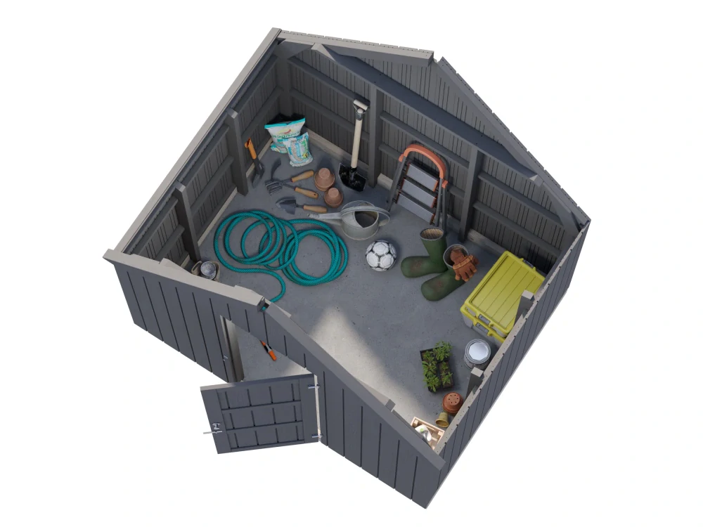 Nářaďový domek Palmako EMILIA SHED 4,0 m2 ( tmavě šedá )