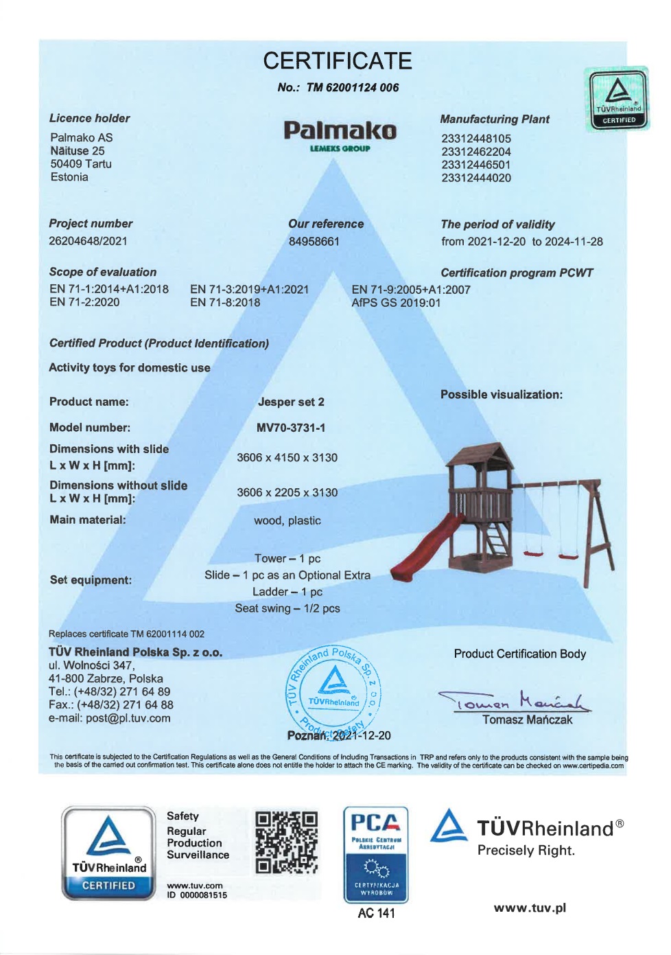 Dětská sestava Palmako JESPER SET 2