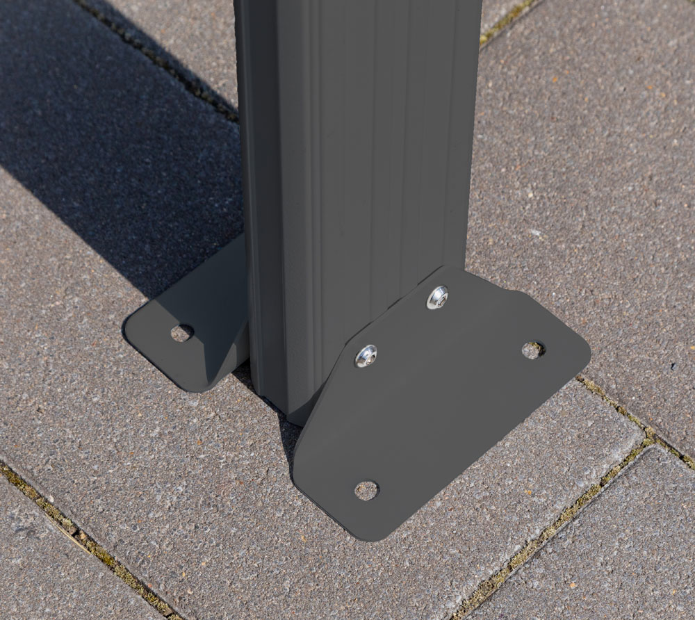 Westmann hliníkový přístřešek na auto s kulatou střechou 17 m2 - Antracit