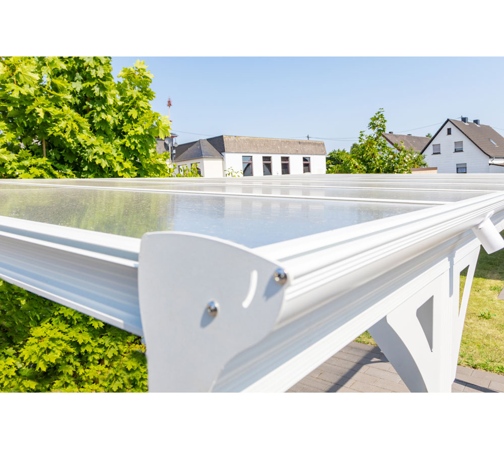 Westmann hliníkový přístřešek na auto s plochou střechou 15 m2 - Bílá