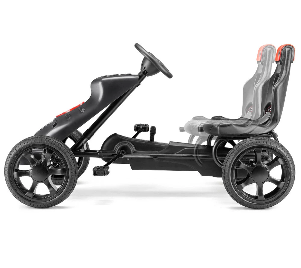 Šlapací motokára Xootz Go-Kart Venom - Černá