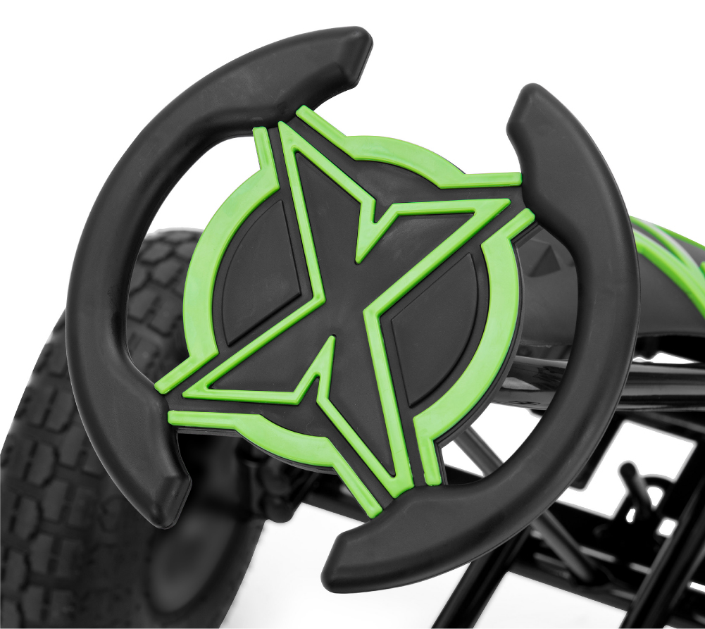 Šlapací motokára Xootz Go-Kart Viper - Černo-zelená