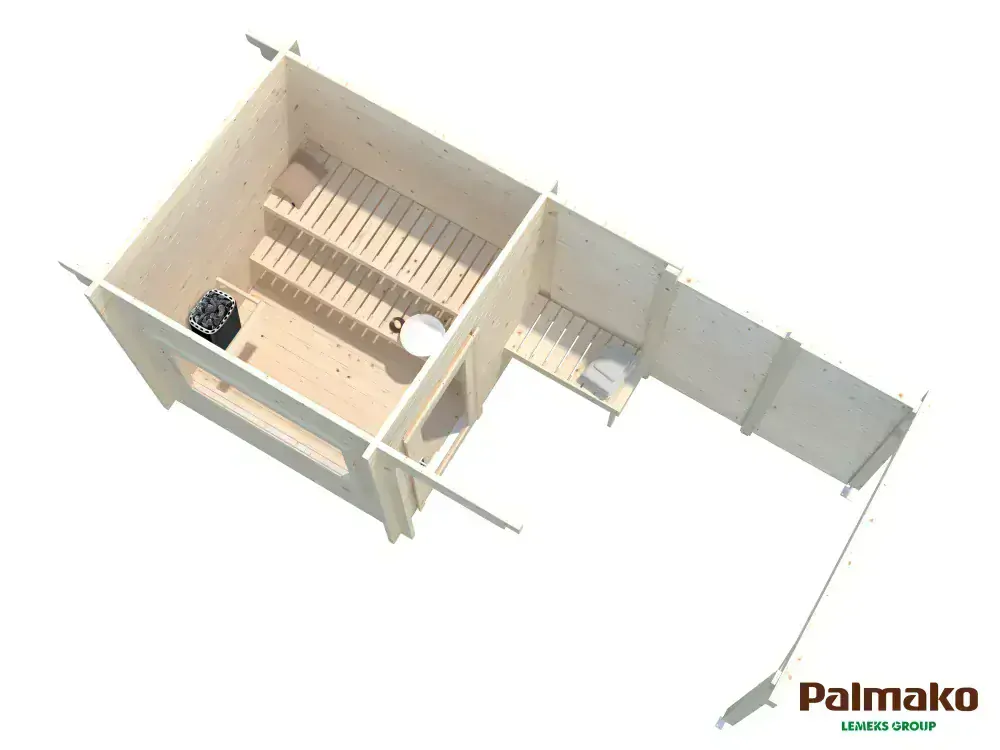 Sauna Palmako SANNA 4,1+5,9 m2 (bez kamen)