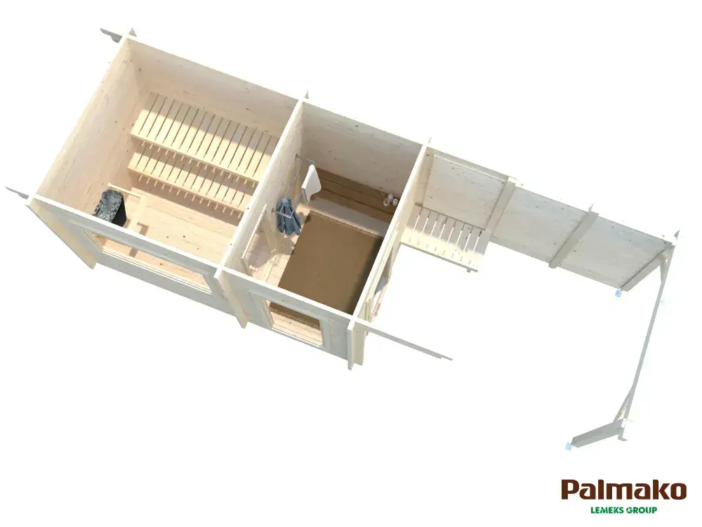 Sauna Palmako SANNA 6,8 + 5,9 m2 (bez kamen)