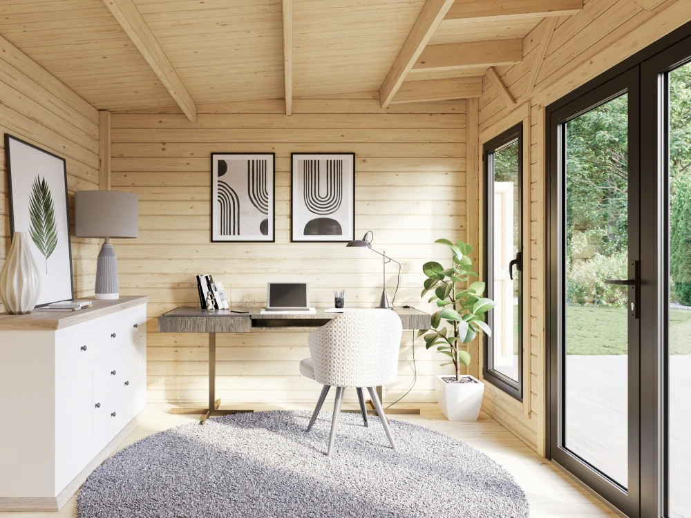 Zahradní domek Palmako AURELIA 12,4+7,9 m2 (hliníková okna a dveře)