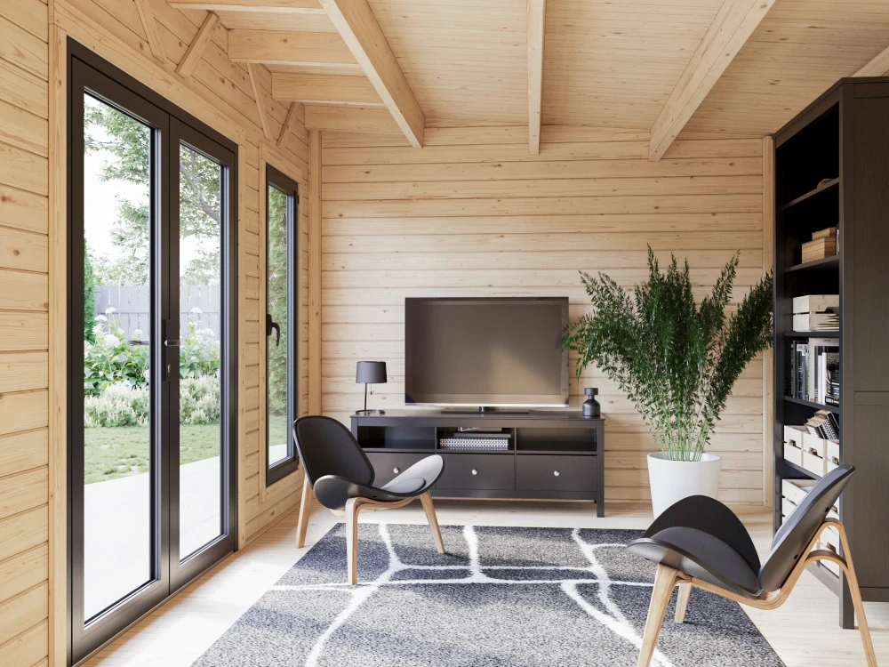 Zahradní domek Palmako AURELIA 12,7+7,9 m2 (hliníková okna a dveře)