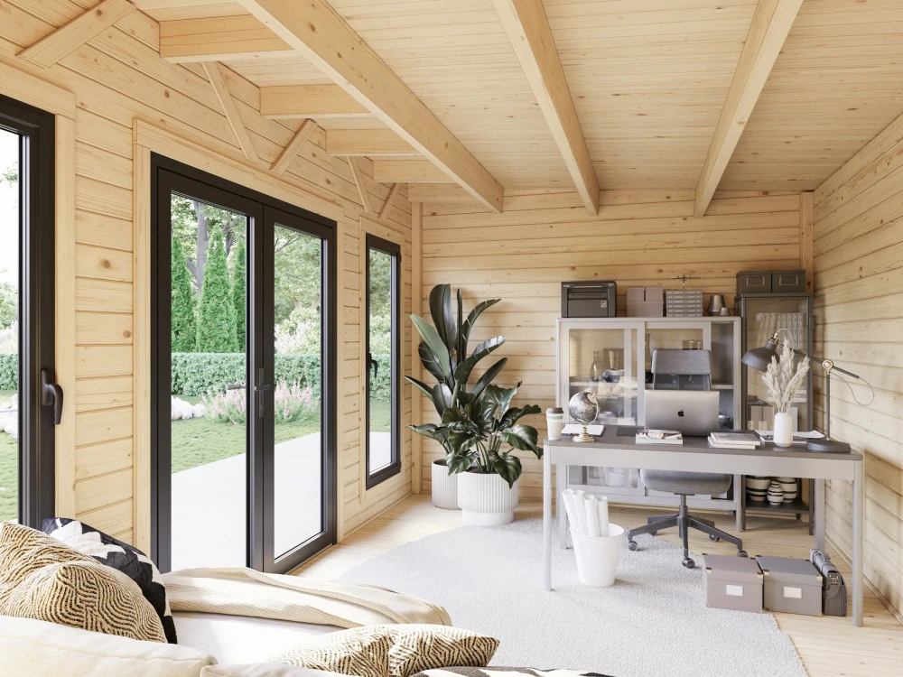 Zahradní domek Palmako AURELIA 16,7+7,9 m2 (hliníková okna a dveře)