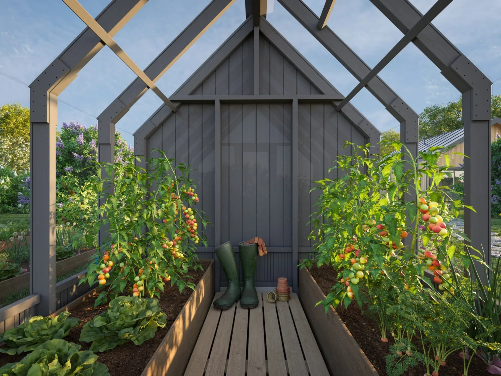 Zimní zahrada Palmako EMILIA 5,4+4,0 m2 ( tmavě šedá )