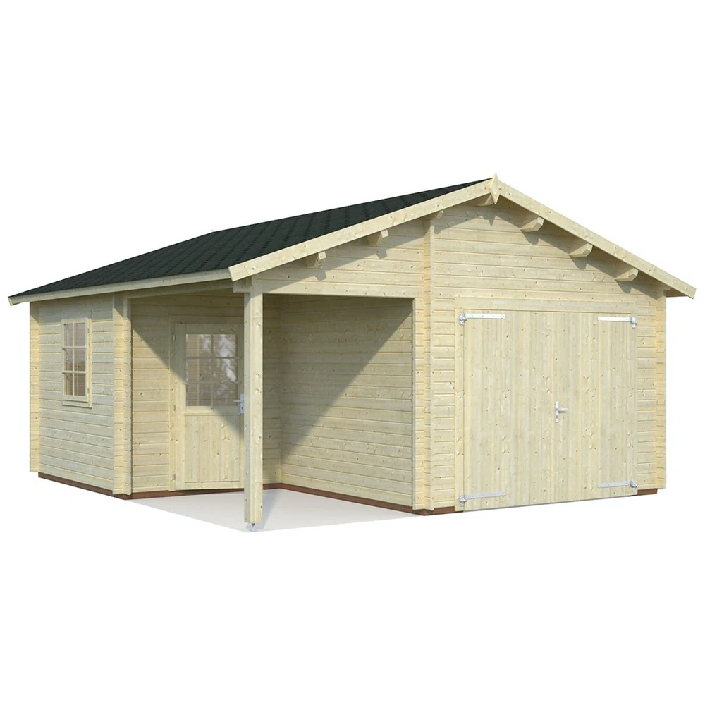 Dřevěná garáž Palmako ROGER 21,9 + 5,2 m2
