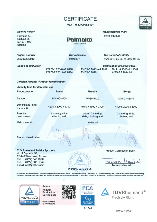 Dětská sestava Palmako BOSSE