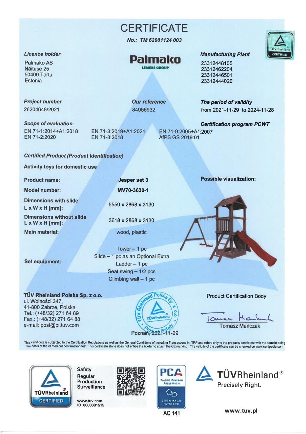 Dětská sestava Palmako JESPER SET 3