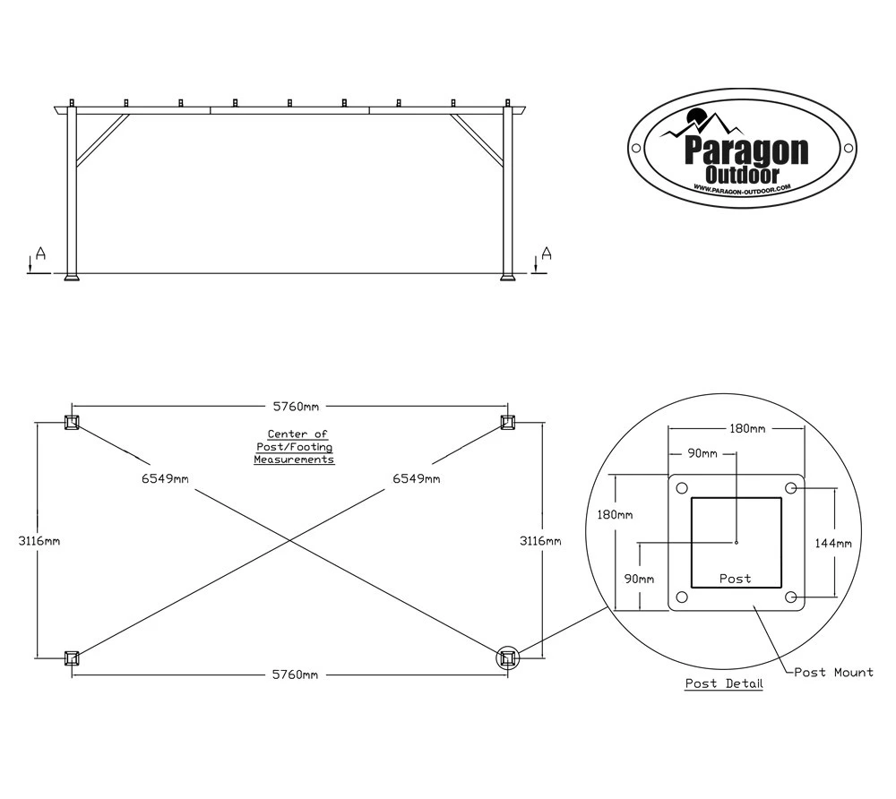 Paragon Outdoor hliníková pergola MODENA 1220 - Hnědá