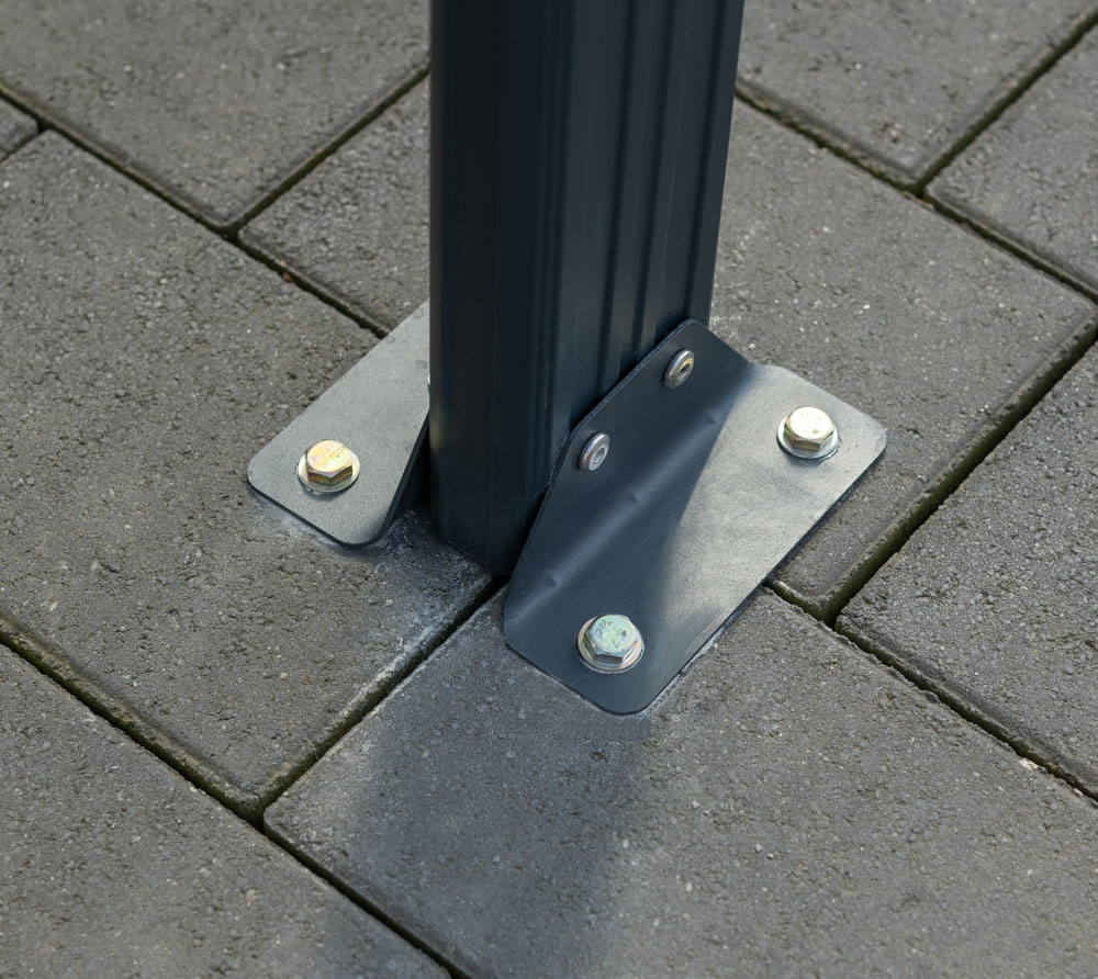 Westmann hliníkový přístřešek na auto s plochou střechou 15 m2 - Antracit