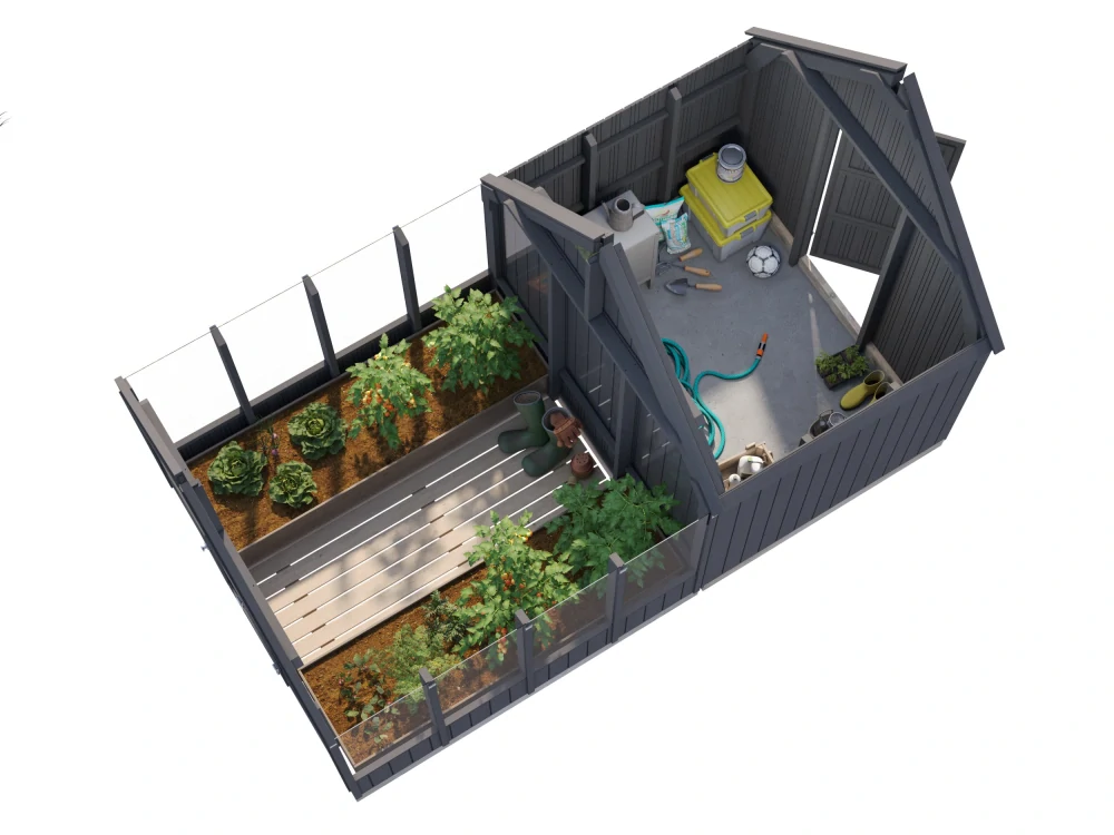 Nářaďový domek Palmako EMILIA SHED 4,0 m2 ( tmavě šedá )