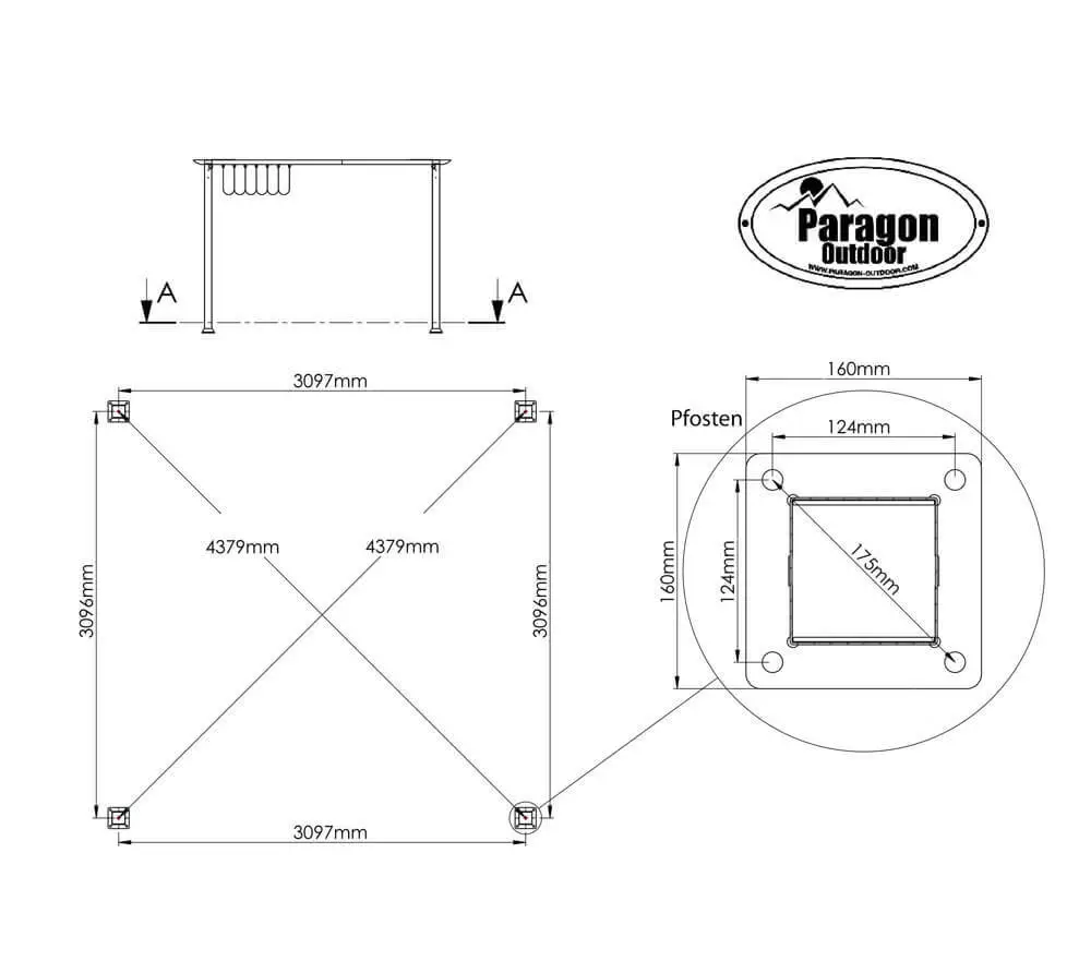 Paragon Outdoor hliníková pergola FLORIDA 1111 - Světle hnědá