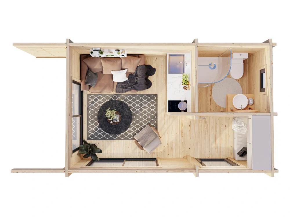 Zahradní domek Palmako CECILIA 14,2 m2 ( s posuvnými dveřmi s dvojitým sklem )