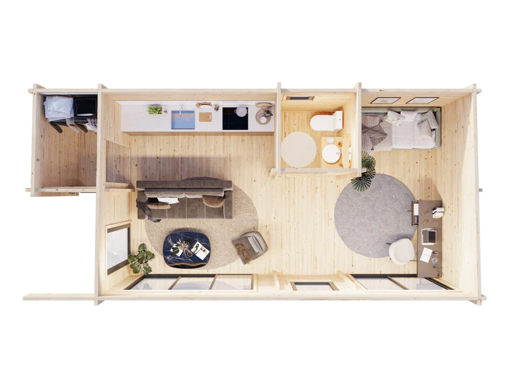 Zahradní domek Palmako CECILIA 32,0 m2 ( s posuvnými dveřmi s dvojitým sklem )