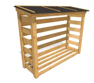 Zahradní dřevník HEROLD 2270 s podlahovým roštem