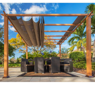 Paragon Outdoor hliníková pergola FLORIDA 1111 - Světle hnědá