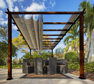 Paragon Outdoor hliníková pergola FLORENZ 1116 - Tmavě hnědá