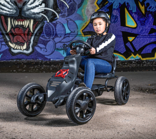 Šlapací motokára Xootz Go-Kart Venom - Černá