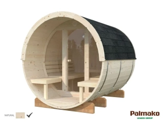 Sudová sauna Palmako ANITA 1,3 + 0,7 m2 (bez kamen) - prosklenná