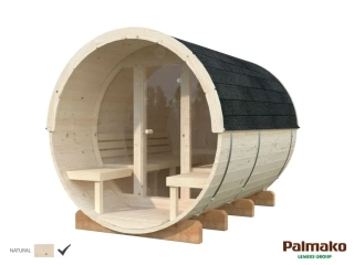 Sudová sauna Palmako ANITA 1,6 + 0,7 m2 (bez kamen) - prosklenná