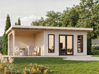 Zahradní domek Palmako AURELIA 12,7+7,9 m2 (hliníková okna a dveře)