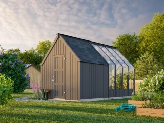 Zimní zahrada Palmako EMILIA 5,4+4,0 m2 ( tmavě šedá )