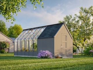 Zimní zahrada Palmako EMILIA 8,2+4,0 m2 ( tmavě šedá )